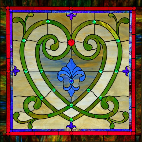 Christopher's Heart Stained Glass